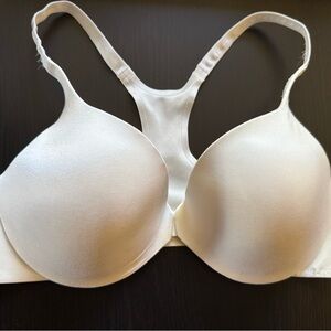Victoria's Secret White Racerback Bra, Front Closure, Under-wire.